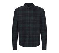 Langarmhemd CASUAL FRIDAY "Langarmhemd CFANTON LS checked nep yarn shirt", Herren, Gr. L, N-Gr, schwarz (schwarz navy), Web, Obermaterial: 100% Baumwolle CO., kariert, Basic, regular fit normal, Hemde