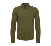 Langarmhemd CASUAL FRIDAY "Langarmhemd CFArthur", Herren, Gr. S, N-Gr, grün (deep depths), Obermaterial: 72% Baumwolle CO. 24% Polyester PES. 4% Elasthan EL., Hemden (10057934-S) deep depths