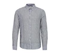 CASUAL FRIDAY CFAnton Herren Langarmhemd Hemd Herrenhemd Kentkragen 55% Leinen, 45% Baumwolle Regular fit, Größe:XXL, Farbe:Dark Navy (194013)