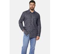 Charles Colby Comfort Fit Hemd dunkelblau, Gemustert