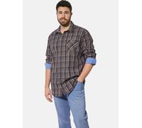 Langarmhemd CHARLES COLBY "Hemd DUKE MALACHAI", Herren, Gr. 7XL, weit, rot (dunkelrot kariert), Obermaterial: 100% Baumwolle CO., Hemden (88649851-7XL) dunkelrot kariert