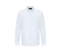 Langarmhemd CIPO & BAXX "CH199", Herren, Gr. S, N-Gr, weiß, Obermaterial: 75% Baumwolle CO. 25% Leinen LI., uni, slim fit, ohne Ausschnitt, Hemden, Baumwoll-Leinen Mix (77238603-S) weiß