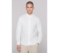 Langarmhemd CMPD, Herren, Gr. 4XL, Normalgrößen, weiß, Web, Material: 100% Leinen, bestickt, figurbetont normal, 1-Knopf-Manschette, Hemden, aus Leinen (71681552-4XL) weiß