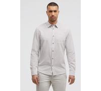 Langarmhemd CMPD, Herren, Gr. XL, Normalgrößen, weiß (french grau), Web, Material: 100% Baumwolle, Strukturmuster, figurbetont normal, 1-Knopf-Manschette, Hemden, mit filigranem Streifenmuster (509894