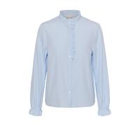 Langarmhemd CREAM "Damen Langarm - Hemd CRPoliva", Damen, Gr. 40, N-Gr, blau (light blau stripe), Obermaterial: 50% Baumwolle CO. 50% Polyester PES., Hemden (49174524-40) light blau stripe