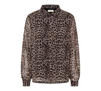Langarmhemd CREAM "Damen Langarm - Hemd CRYuna", Damen, Gr. 40, N-Gr, beige (natrual animal spots), Obermaterial: 100% Polyester PES., Hemden (19652732-40) natrual animal spots