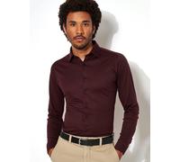 Langarmhemd DESOTO "Jerseyhemd Casual Kent", Herren, Gr. 3XL, N-Gr, schwarz burgundy piqué, Jersey, Obermaterial: 100% Baumwolle, unifarben, slim fit normal, Rundhals, Raglanärmel,Ärmel mit Ärmelschli