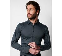 Langarmhemd DESOTO "Jerseyhemd Casual Kent", Herren, Gr. XXL, N-Gr, blau (petrol piqué), Jersey, Obermaterial: 100% Baumwolle, unifarben, slim fit normal, Rundhals, Raglanärmel,Ärmel mit Ärmelschlitz 