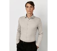 Desoto Modern Fit Jerseyhemd beige, Gestreift