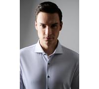 Langarmhemd DESOTO "Jerseyhemd Essential Hai langarm", Herren, Gr. 44, N-Gr, blau (dunkelblau stripes), Jersey, Obermaterial: 100% Baumwolle, gemustert, gestreift, mehrfarbig, regular fit normal, Rund