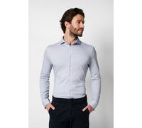 Langarmhemd DESOTO "Jerseyhemd Essential Hai langarm", Herren, Gr. 44, N-Gr, blau (navy dots), Jersey, Obermaterial: 100% Baumwolle, gemustert, gepunktet, mehrfarbig, regular fit normal, Rundhals, ein