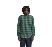 Langarmhemd ELEMENT "Button Down Regular Flannel", Herren, Gr. L, grün (grün checks), Obermaterial: 100% Baumwolle., Hemden (19515855-L) grün checks