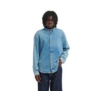 Langarmhemd ELEMENT "Relax Denim", Herren, Gr. M, worn indigo, Obermaterial: 100% Baumwolle., Hemden (40603526-M) worn indigo