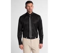 Langarmhemd ETERNA "COMFORT FIT", Herren, Gr. 41, Normalgrößen, schwarz, Twill, 100% Baumwolle, normal, Manschette, Hemden Langarmhemd, NON IRON (bügelfrei) (73279150-41)