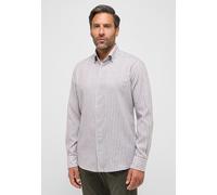 Langarmhemd ETERNA "MODERN FIT", Damen, Gr. 42, Normalgrößen, braun, Twill, 59% cotton, 41% Leinen, tailliert, Manschette, Hemden Langarmhemd (39113733-42)