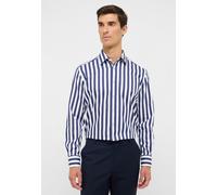 Langarmhemd ETERNA "MODERN FIT", Herren, Gr. 39, Normalgrößen, navy, Satin, 100% Baumwolle, tailliert, Manschette, Hemden Langarmhemd, NON IRON (bügelfrei) (91993458-39)
