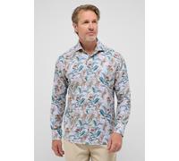 MODERN FIT Linen Shirt in sand bedruckt 42