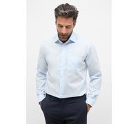 Langarmhemd ETERNA "MODERN FIT", Herren, Gr. 43, Normalgrößen, blau (hellblau), Popeline, 100% Baumwolle, tailliert, Manschette, Hemden, NON IRON (bügelfrei) (61312851-43) hellblau