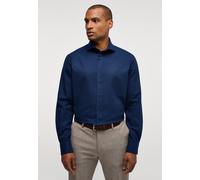 Langarmhemd ETERNA "MODERN FIT", Herren, Gr. 44, Normalgrößen, blau (navy), Flanell, 52% cotton, 10% Schurwolle, 38% Lyocell, tailliert, Manschette, Hemden Langarmhemd (26472908-44)