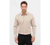 MODERN FIT Hemd in taupe gestreift 46