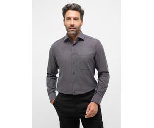 Langarmhemd ETERNA "MODERN FIT", Herren, Gr. 48, verlängerte Ärmellängen, grau (graphit), 100% cotton, tailliert, Manschette, Hemden Langarmhemd, NON IRON (bügelfrei) (46830519-48)