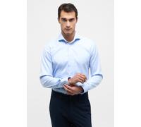 eterna Langarm Hemd Slim FIT Twill unifarben W39 Langarm Hellblau