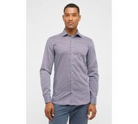 ETERNA Slim Fit Hemd blau, Bedruckt
