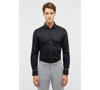 Langarmhemd ETERNA "SLIM FIT", Herren, Gr. 40, Normalgrößen, schwarz, Satin, 100% Baumwolle, schmal, Manschette, Hemden, NON IRON (bügelfrei) (41864328-40) schwarz
