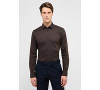 Langarmhemd ETERNA "SLIM FIT", Herren, Gr. 43, Normalgrößen, braun, 100% Baumwolle, schmal, Manschette, Hemden Langarmhemd, NON IRON (bügelfrei) (14314551-43)
