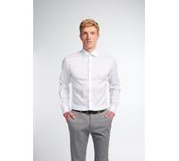 Langarmhemd ETERNA "SLIM FIT", Herren, Gr. 44, Normalgrößen, weiß, Twill, 4% Elasthan, 26% Polyamid, 70% Lyocell, schmal, Manschette, Hemden, EASY IRON (bügelleicht) (16823559-44) weiß