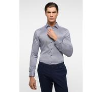 Langarmhemd ETERNA "SUPER SLIM", Damen, Gr. 38, Normalgrößen, blau (rauchblau), 42% Baumwolle, 4% Elasthan, 54% Lyocell, schmal, Manschette, Hemden Langarmhemd, EASY IRON (bügelleicht) (50169128-38)
