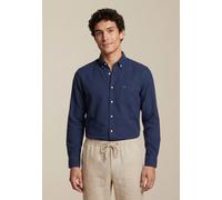 Langarmhemd FYNCH-HATTON "FYNCH-HATTON Langarmhemd", Herren, Gr. XL, N-Gr, blau (navy), Jersey, Obermaterial: 100% Baumwolle, unifarben, ohne Ausschnitt, 2-Knopf-Manschette, Hemden Langarmhemd, bequem