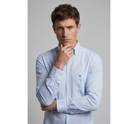 Fynch-Hatton Hemd Oxford Baumwolle kariert Langarm Regular Fit Hellblau 3XL