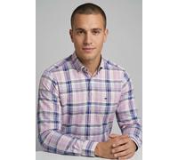 Langarmhemd FYNCH-HATTON, Herren, Gr. 3XL, N-Gr, magnolia, Web, Obermaterial: 100% Baumwolle, kariert, schmal hüftbedeckend, Rundhals, Hemden, schmale Passform, aus reiner Baumwolle, mit Button-down-K