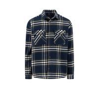 Langarmhemd FYNCH-HATTON, Herren, Gr. 3XL, N-Gr, navy, Web, Obermaterial: 65% Polyester, 35% Baumwolle, kariert, regular fit taillenbedeckt, Manschette, Hemden, mit Taschen (95920740-XXXL) navy