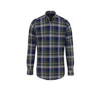 Langarmhemd FYNCH-HATTON, Herren, Gr. 4XL, N-Gr, bunt (navy), Web, Obermaterial: 100% Baumwolle, kariert, regular fit taillenbedeckt, Manschette, Hemden, mit Logo Stickerei (93975349-4XL) navy