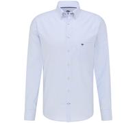 Langarmhemd FYNCH-HATTON, Herren, Gr. L, N-Gr, blau (blau stripe), Web, Obermaterial: 100% Baumwolle, gestreift, bequem hüftbedeckend, hoch geschlossener Ausschnitt, 2-Knopf-Manschette, Hemden, mit Bu