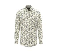 Langarmhemd FYNCH-HATTON, Herren, Gr. M, N-Gr, pale gelb, Web, Obermaterial: 100% Baumwolle, bedruckt, regular fit normal, Manschette, Hemden, mit All-Over Print (96221555-M) pale gelb