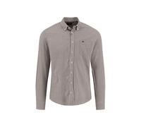 Langarmhemd FYNCH-HATTON, Herren, Gr. M, N-Gr, schwarz chocolate, Web, Obermaterial: 100% Baumwolle, kariert, regular fit taillenbedeckt, Manschette, Hemden, mit Logo Stickerei (92396231-M) schwarz ch