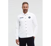 Langarmhemd GAASTRA, Herren, Gr. XL, Normalgrößen, weiß, Web, Material: 100% Baumwolle, bestickt, regular fit normal, 1-Knopf-Manschette, Hemden, mit Kentkragen (14119731-XL) weiß
