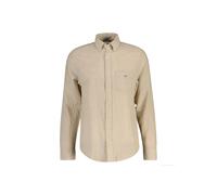 Langarmhemd GANT "Hemd REGULAR COTTON LINEN SHIRT 1er Pack", Herren, Gr. XXL, N-Gr, beige, Obermaterial: 55% Leinen LI. 45% Baumwolle CO., Hemden (77336547-XXL) beige