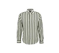 Langarmhemd GANT "Hemd REGULAR COTTON LINEN STRIPE SHIRT 1er Pack", Herren, Gr. XXL, N-Gr, grün, Obermaterial: 55% Leinen LI. 45% Baumwolle CO., Hemden (37216866-XXL) grün