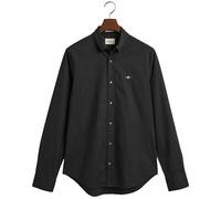 GANT Slim Fit Hemd schwarz, Einfarbig
