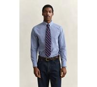 Langarmhemd GANT "REG CLASSIC POPLIN GINGHAM SHIRT", Herren, Gr. M, N-Gr, college blau, Popeline, Obermaterial: 100% Baumwolle, kariert, regular fit hüftbedeckend, 1-Knopf-Manschette, Hemden Langarmhe