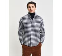 Langarmhemd GANT "REG FLANNEL CHECK SHIRT", Herren, Gr. 4XL, N-Gr, blau (rich blau), Flanell, Obermaterial: 100% Baumwolle, kariert, regular fit, 1-Knopf-Manschette, Hemden Langarmhemd (11000437-4XL)