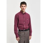 Langarmhemd GANT "REG MICRO PRINT SHIRT", Damen, Gr. 4XL, N-Gr, rot (wine rot), Web, Obermaterial: 100% Baumwolle, 2-Knopf-Manschette, Hemden Langarmhemd, mit einem dezenten, durchgehenden Mikro-Print