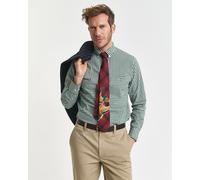 Langarmhemd GANT "REG POPLIN GINGHAM SHIRT", Herren, Gr. 4XL, N-Gr, forest grün, Web, Obermaterial: 100% Baumwolle, regular fit hüftlang, hoch geschlossener Ausschnitt, Manschette mit Knöpfen, Hemden
