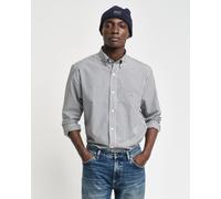 Gant Herren REG POPLIN Stripe Shirt Klassisches Hemd, Schwarz,L