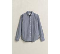Langarmhemd GANT "REG POPLIN STRIPE SHIRT", Herren, Gr. XL, N-Gr, blau (persian blau), Web, Obermaterial: 100% Baumwolle, regular fit, Hemden Langarmhemd (55094565-XL)