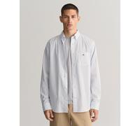 GANT Herrenhemd Reg Poplin Stripe – Popeline, Regular Fit, 100% Baumwolle, Hellblau – XXL